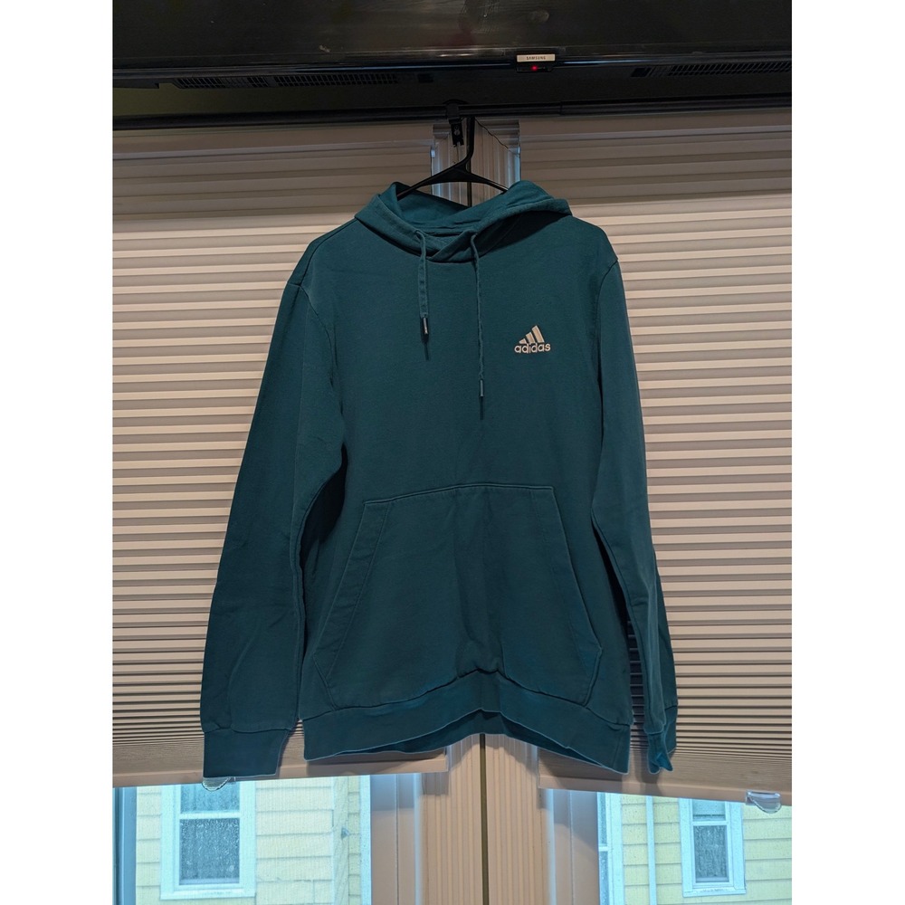 Adidas Essentials Fleece Hoodie Teal Green JI6420 Womens Pullover Sweatshirt
